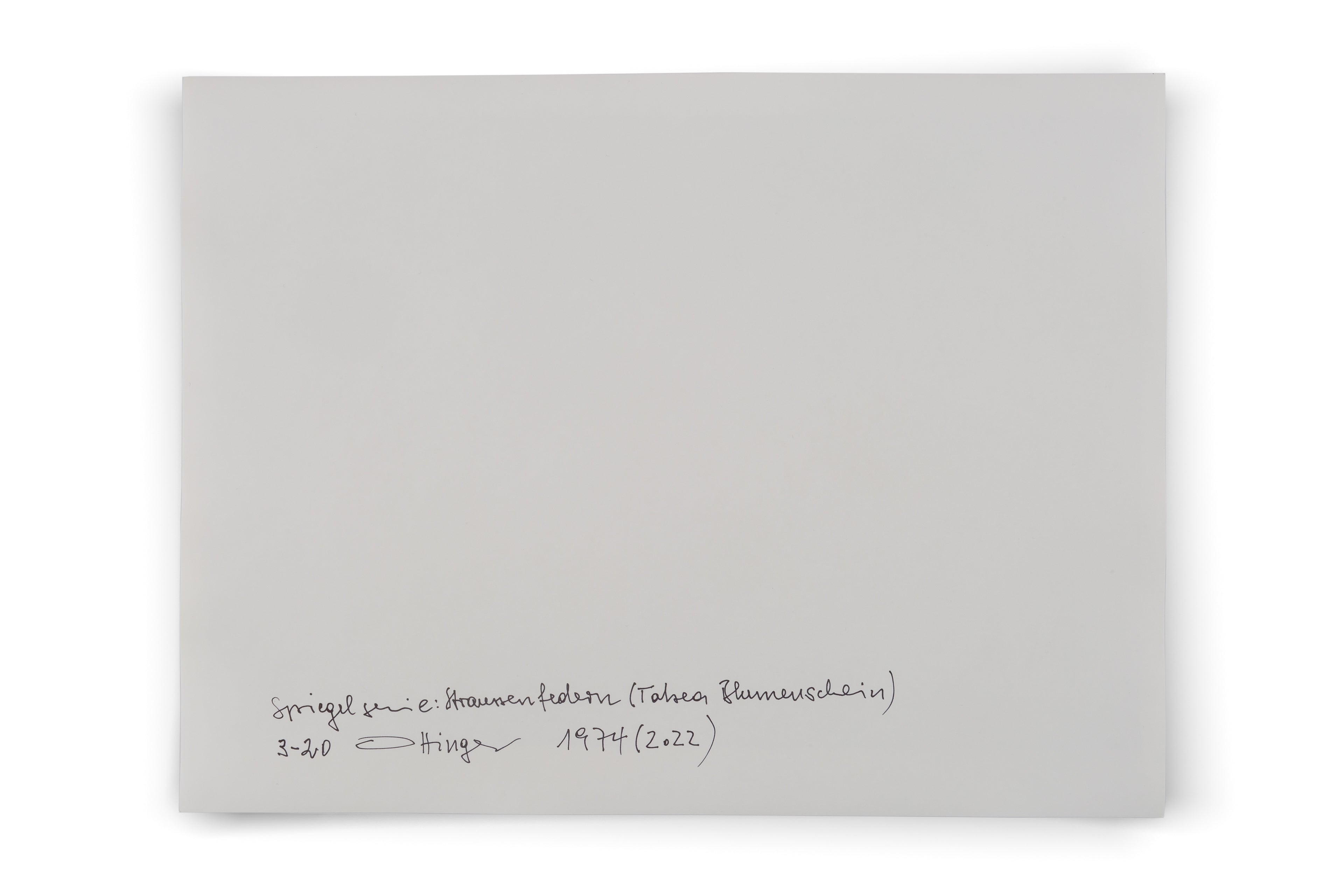 Ulrike Ottinger - Aus der Spiegelserie: Straußenfeder (Tabea Blumenschein), ca. 1974/2022, Berlin