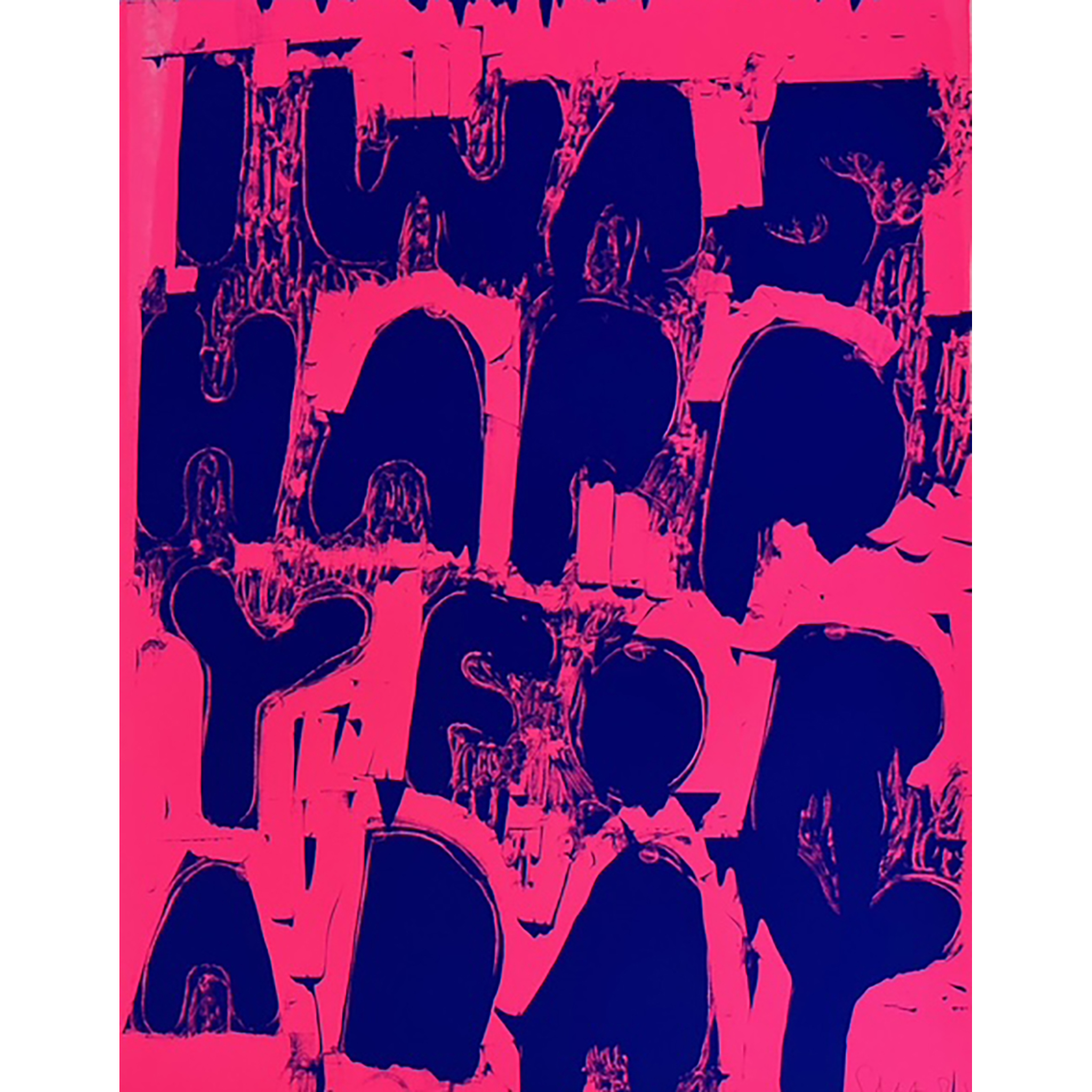 Stefan Marx - “I Was Happy For a Day” from: »Studioreihe 2020/2025« ("blue on pink")