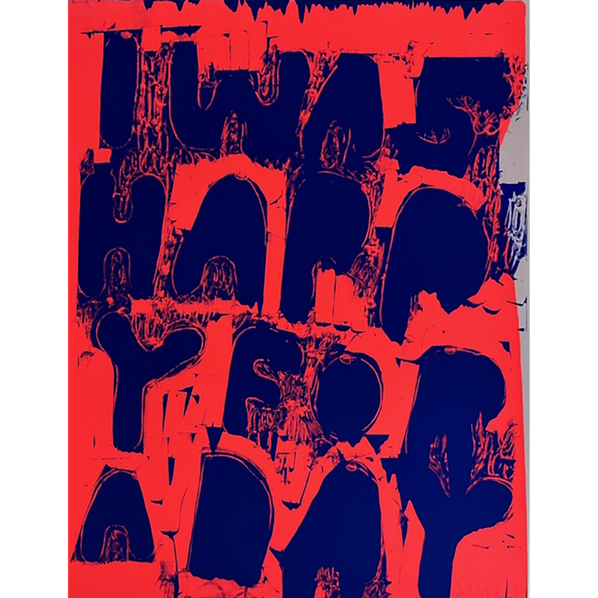 Stefan Marx - “I Was Happy For a Day” from: »Studioreihe 2020/2025« ("blue on orange")