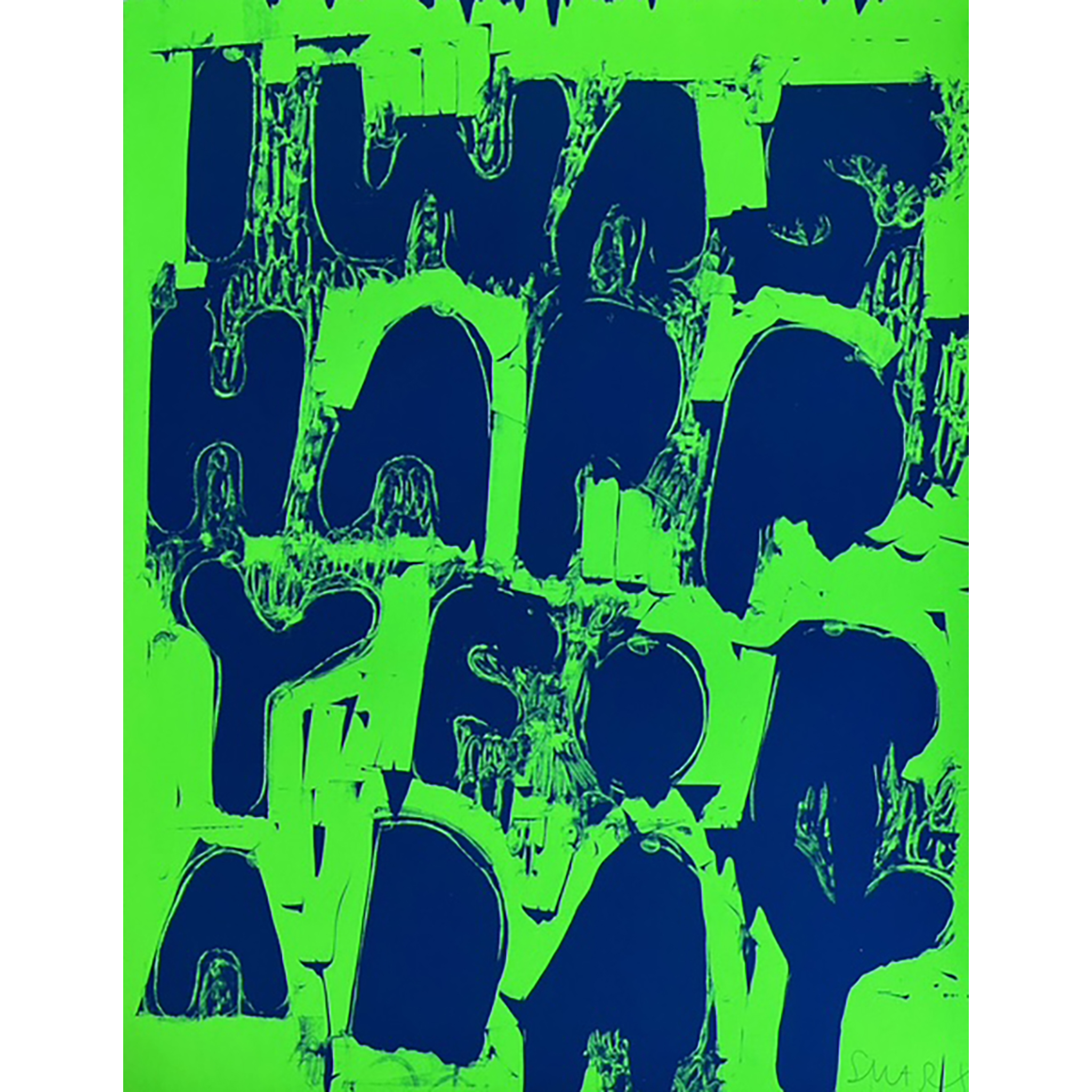 Stefan Marx - “I Was Happy For a Day” from: »Studioreihe 2020/2025« ("blue on green")