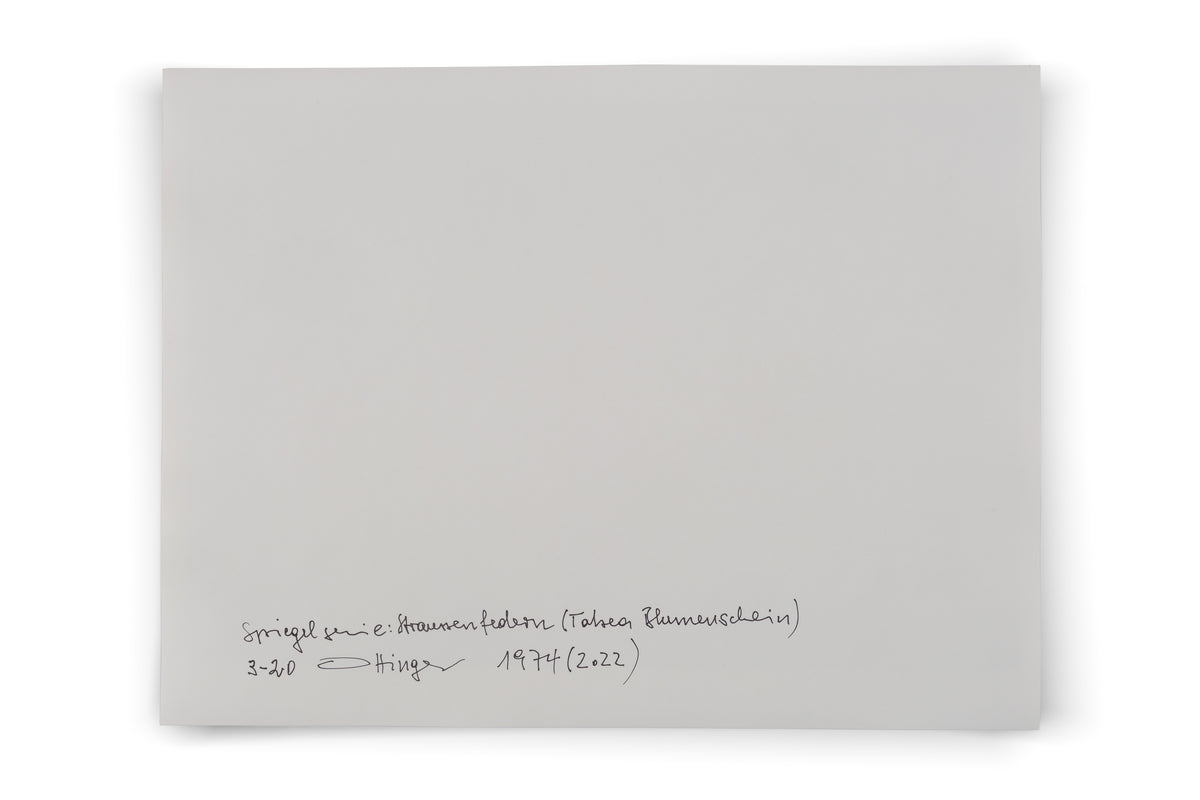 Ulrike Ottinger - Aus der Spiegelserie: Straußenfeder (Tabea Blumenschein), ca. 1974/2022, Berlin
