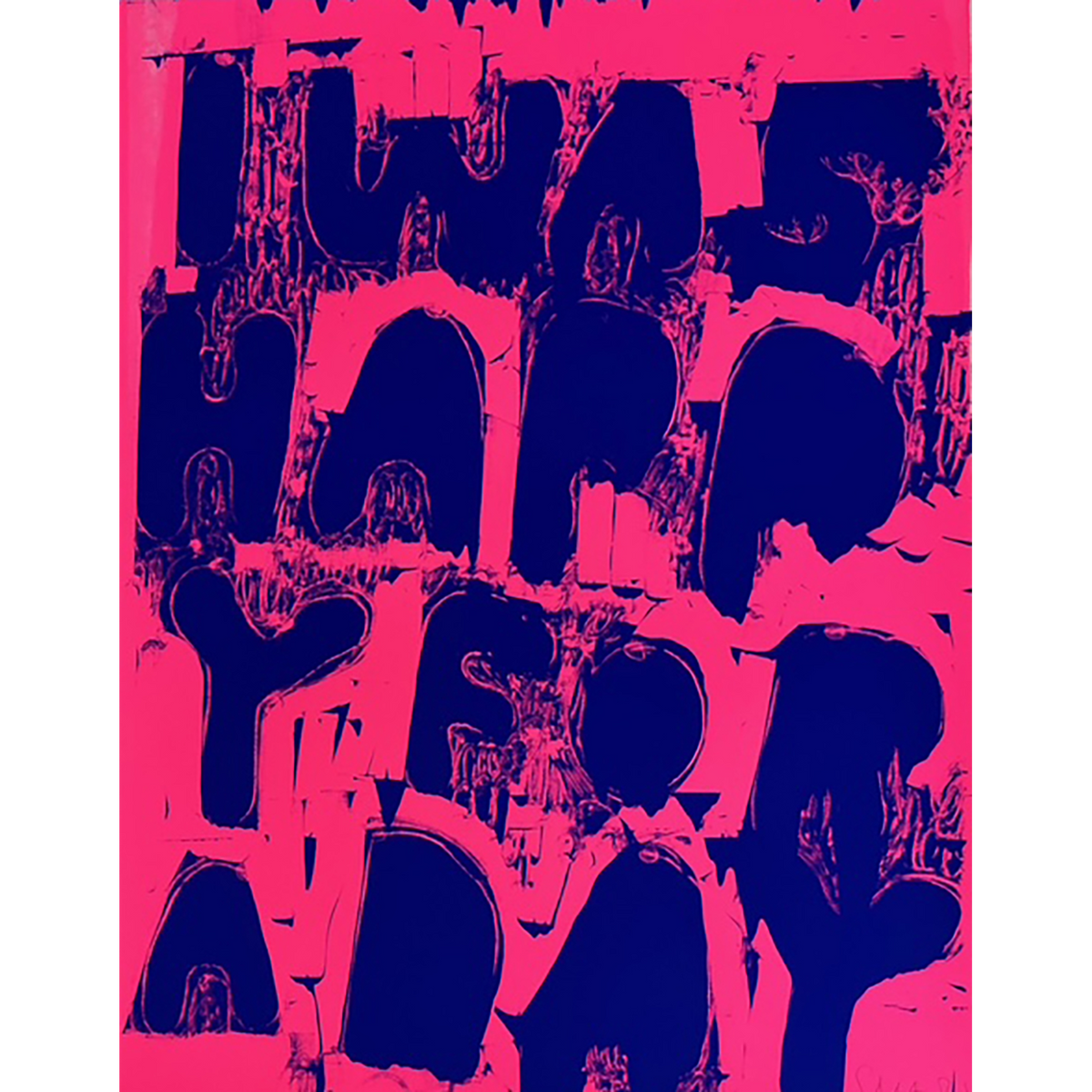 Stefan Marx - “I Was Happy For a Day” from: »Studioreihe 2020/2025« ("blue on pink")