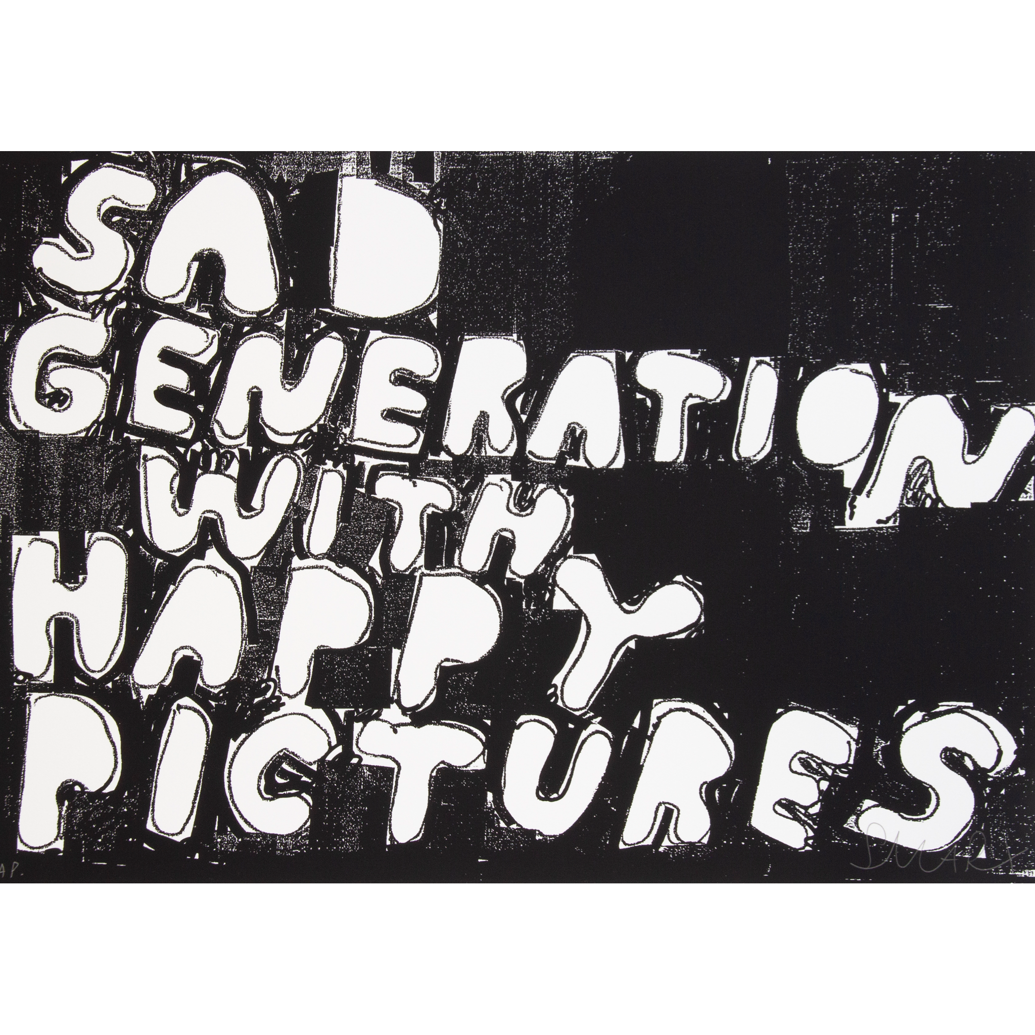 Stefan Marx - Sad Generation with Happy Pictures (Black), 2022