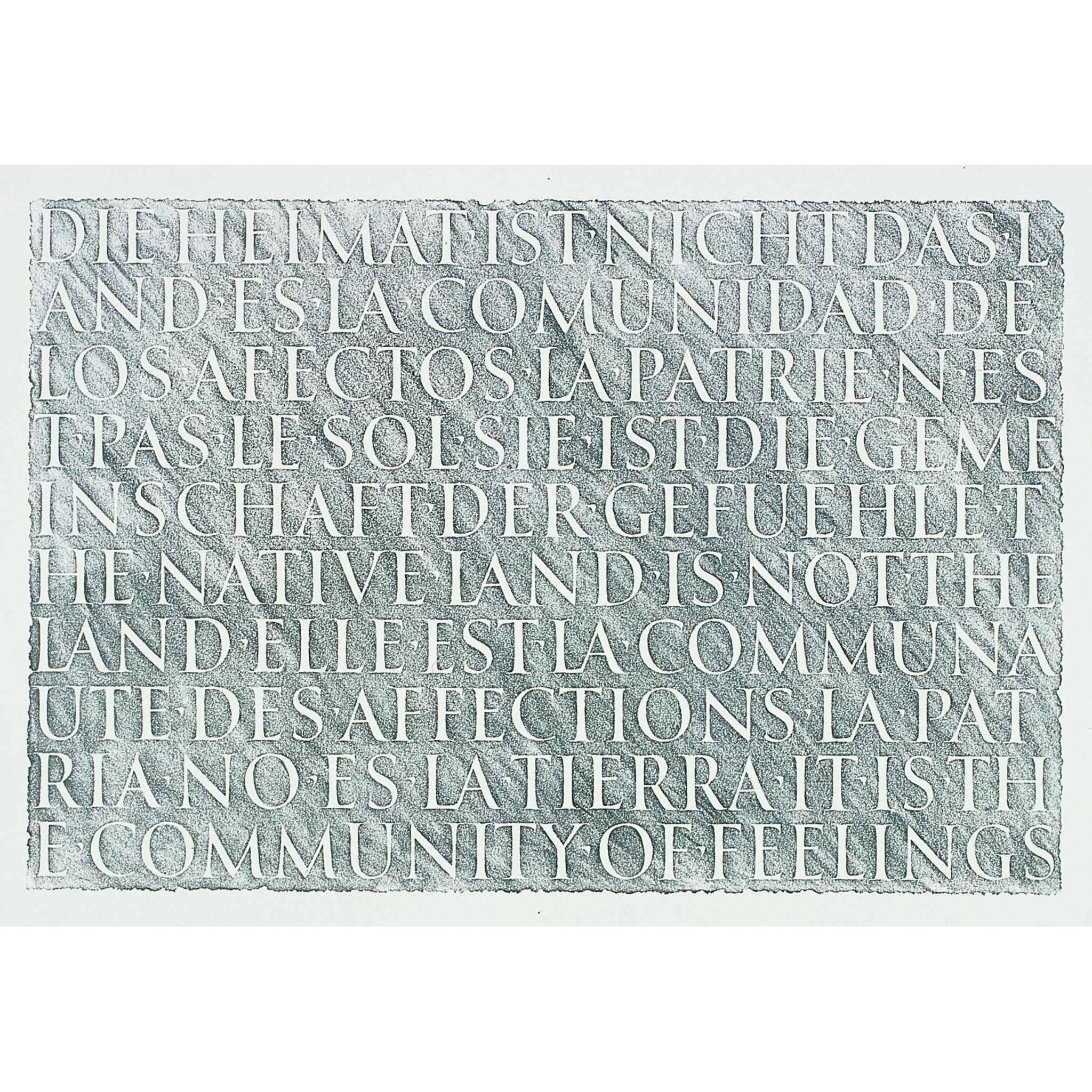 Ian Hamilton Finlay - ohne Titel, 1993