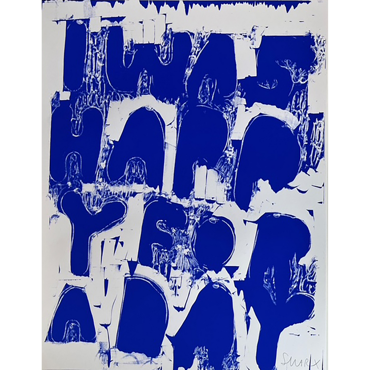 Stefan Marx - “I Was Happy For a Day” from: »Studioreihe 2020/2025« ("blue and white")