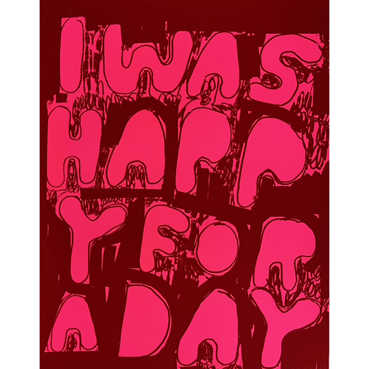 Stefan Marx - “I Was Happy For a Day” from: »Studioreihe 2020/2025« ("orange on red")