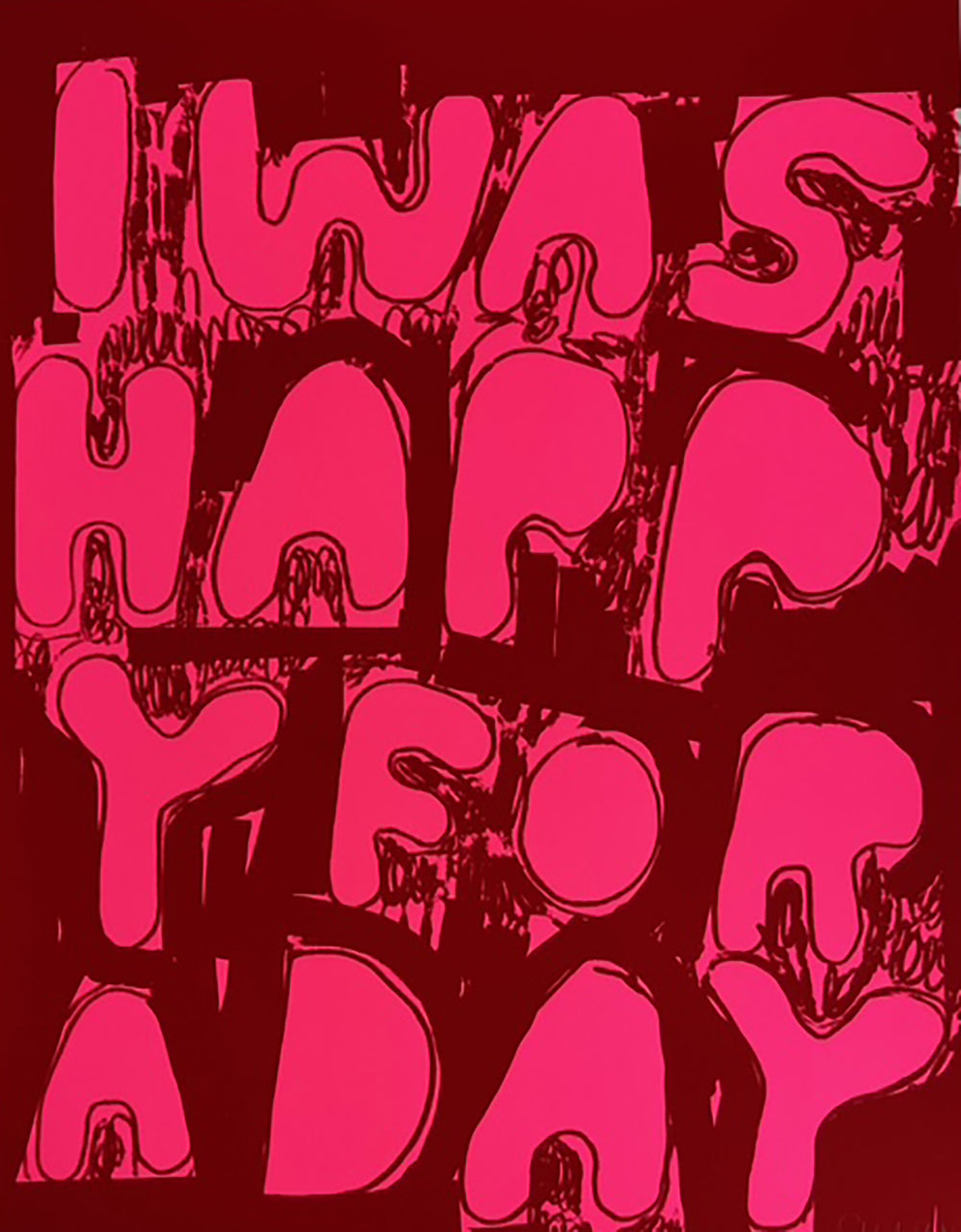 Stefan Marx - “I Was Happy For a Day” from: »Studioreihe 2020/2025« ("pink on red")